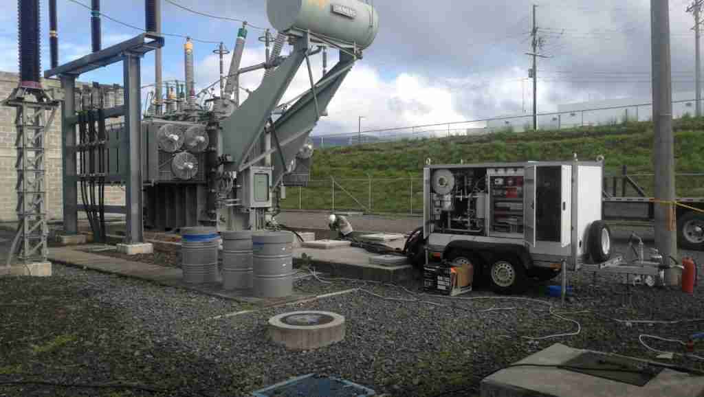 Transformer draining and dehydrating services